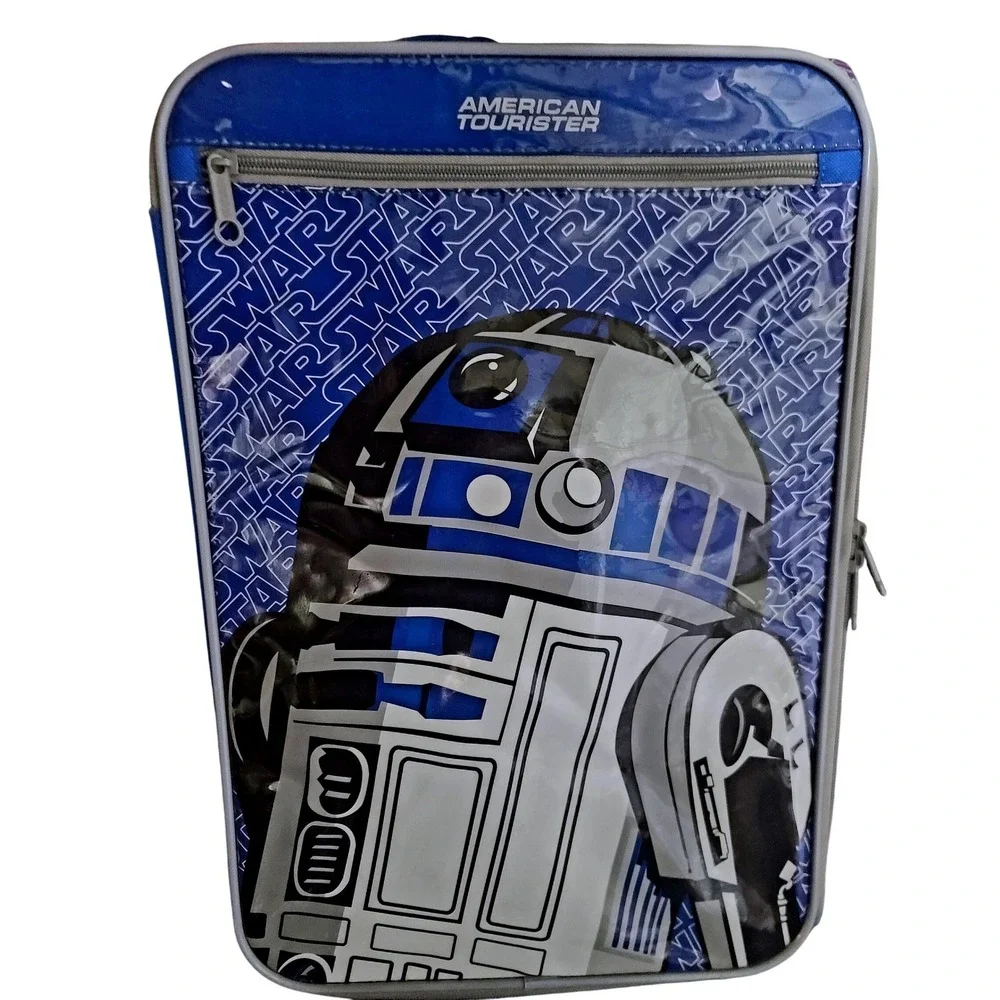 American Tourister Star Wars R2-D2 Kids Rolling Suitcase‎ Blue Purple Carry-on